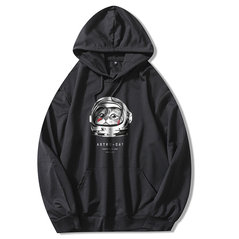 Áo hoodie CAT Phi hành Gia - 2 màu đen trắng nhiều size (N3)