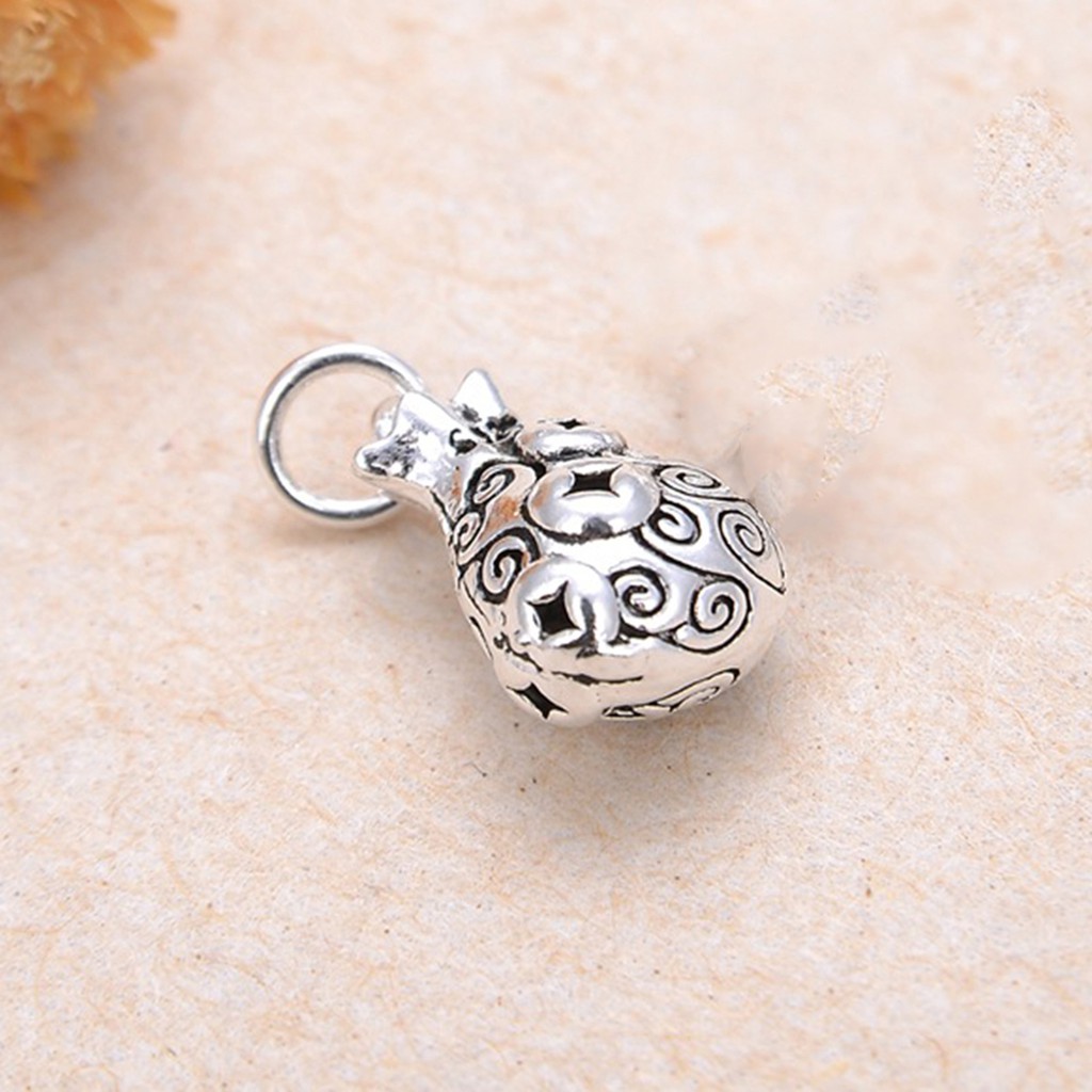 Charm bạc túi tài lộc treo - NQ Jewelry