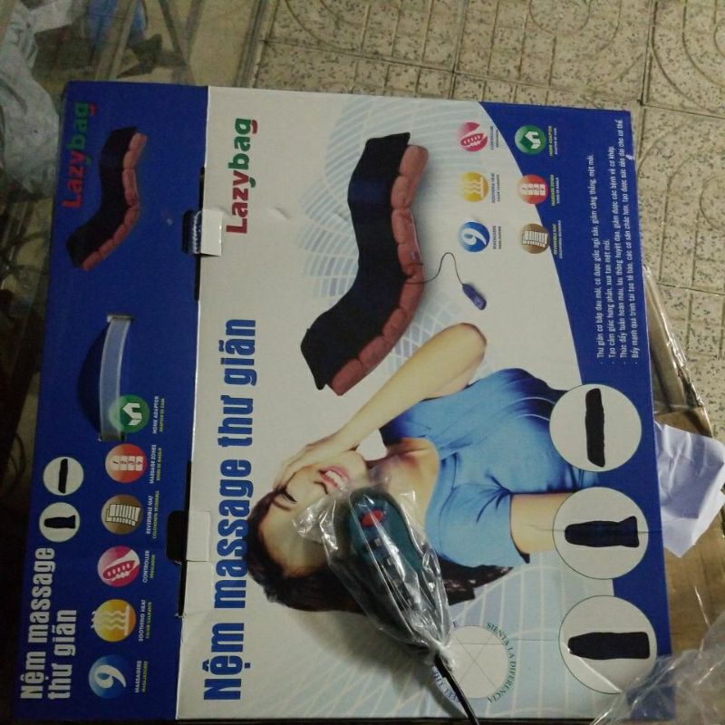 ( Hỏa tốc TpHCM) NỆM MASSAGE TOÀN THÂN Lazybag 332 LZ332