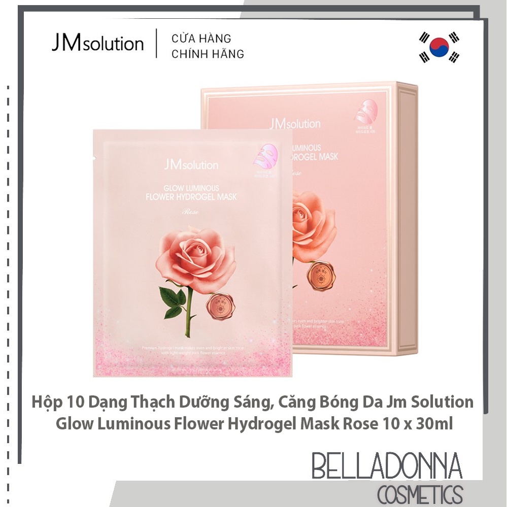 [CHÍNH HÃNG] Hộp 10 Mặt Nạ Thạch Dưỡng Da Toàn Diện JM Solution Hydrogel Mask 10 x 30ml