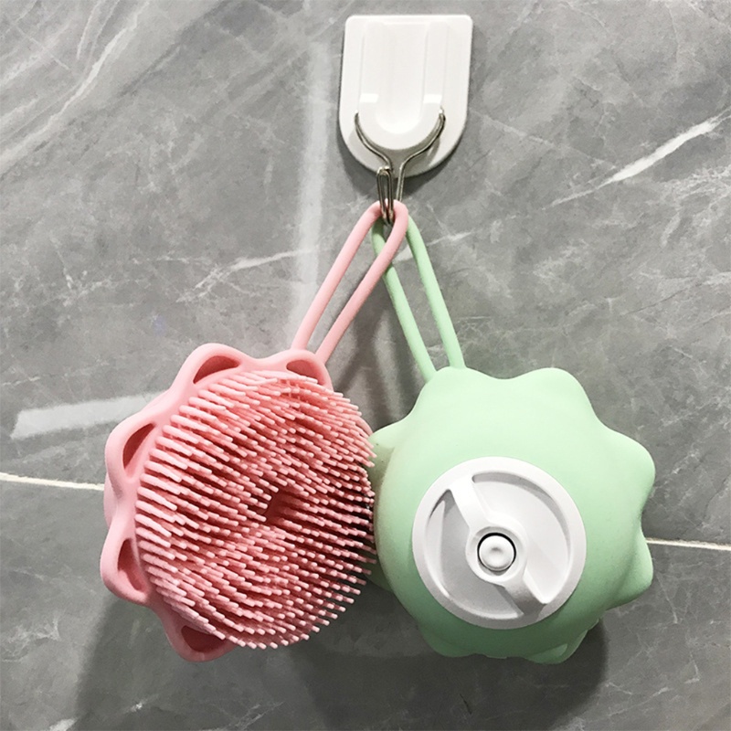 Bàn Chải Tắm Chà Xát Massage Tẩy Tế Bào Chết Toàn Thân Bằng Silicone Kèm Ngăn Đựng Xà Phòng Cho Nam Và Nữ YOUYO