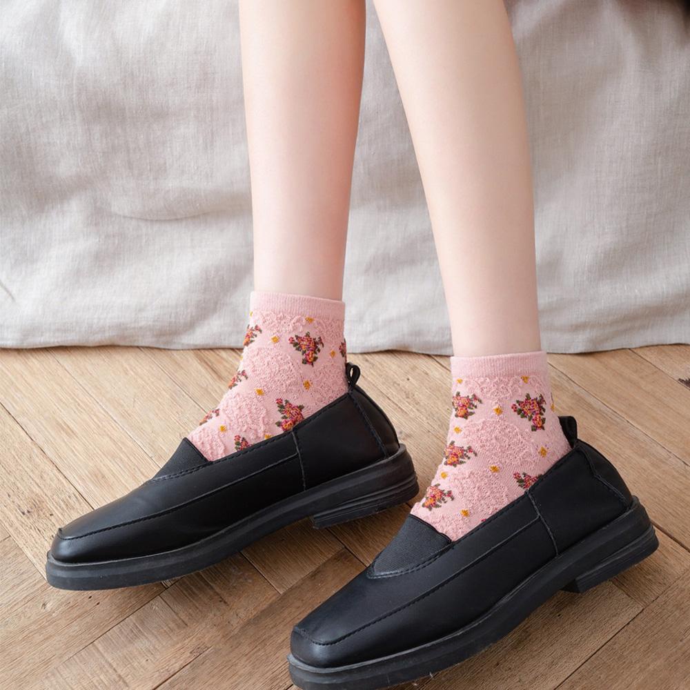 Vớ Thuyền In Hoa Miệng Nông Thoáng Khí Phong Cách Cổ Điển Mới Cho Nữ