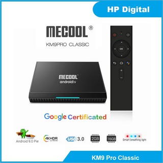 Android TV Box Mecool KM9 Pro Classis Google Cats Chính Chủ Tìm Kiếm Giọng Nói