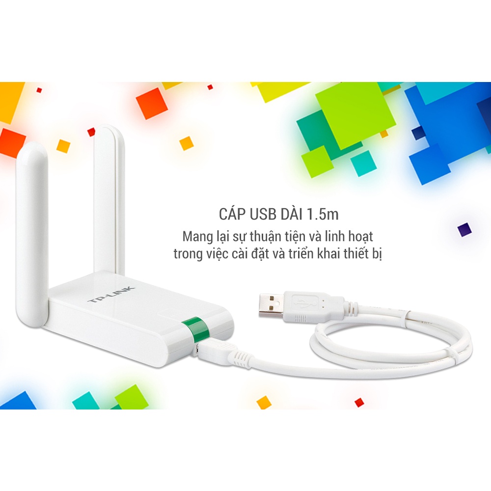 USB thu Wifi TP-Link TL-WN822N Chính hãng (02 anten, 300Mbps). VI TÍNH QUỐC DUY