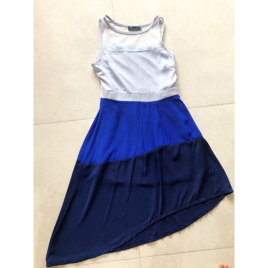ĐẦM VẠT XÉO COLOUR BLOCK