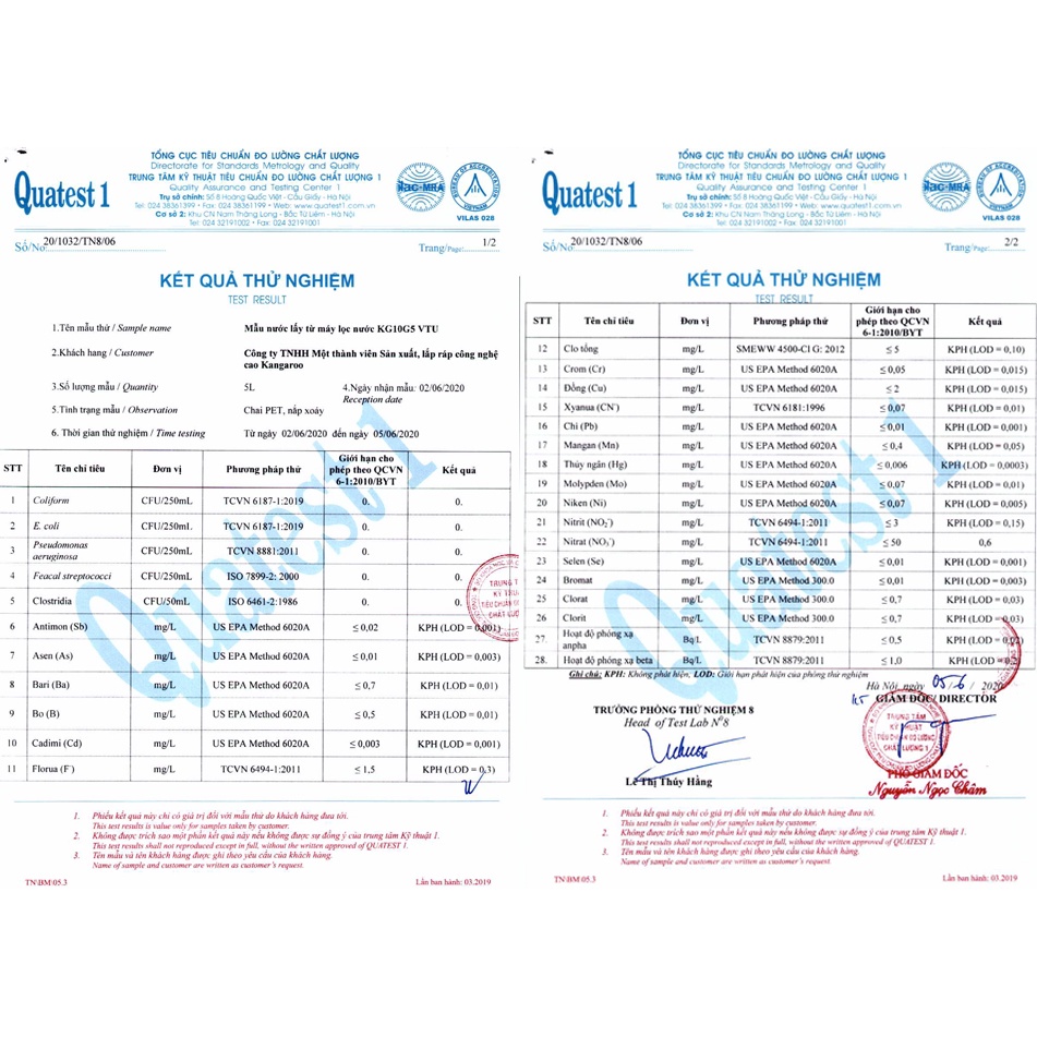 Máy lọc nước Kangaroo KG10G5VTU R.O Hydrogen 10 lõi- Điện máy Sunmy - Bảo hành chính hãng