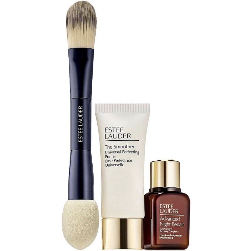 Set Estee Lauder 3 món kem lót, cọ và serum 15ml