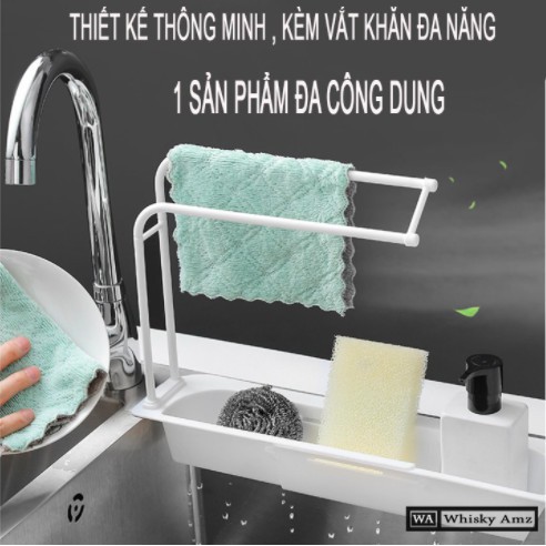 [ XẢ KHO NGHỈ BÁN ] Khay để giẻ rửa bát, giá bồn bát - Giá Để Giẻ Rửa Bát đa năng siêu tiện lợi