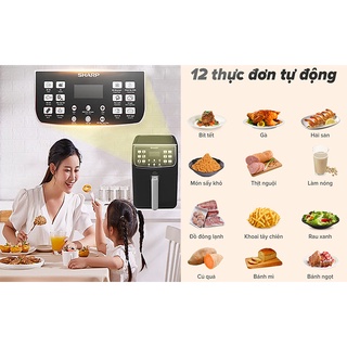 Nồi chiên không dầu Sharp KF-AF55EV-BK