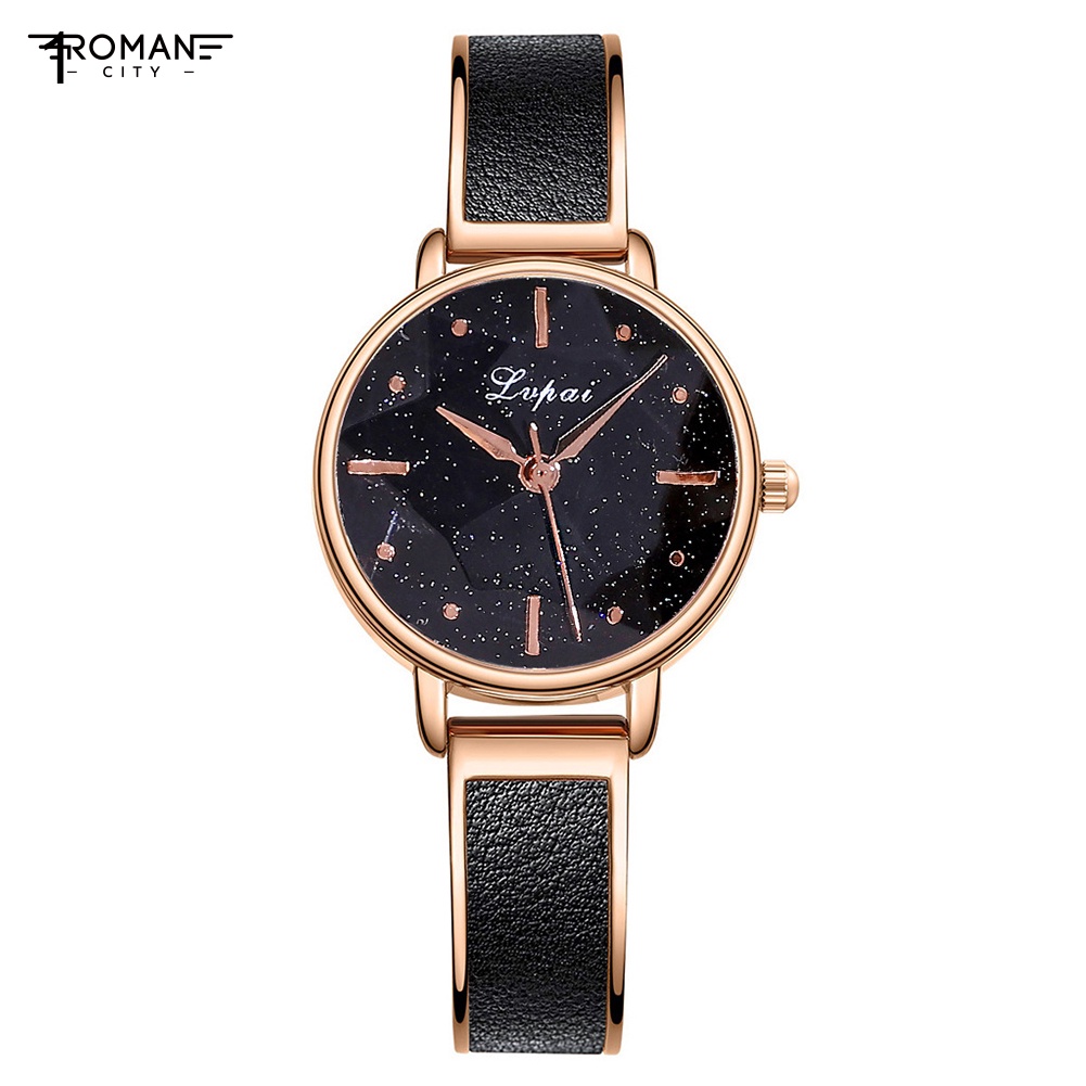 Lvpai p1151 Bộ Đồng Hồ Đeo Tay Analog Máy Quartz Mặt Sóng Nước Hình Ngôi Sao Cho Nữ