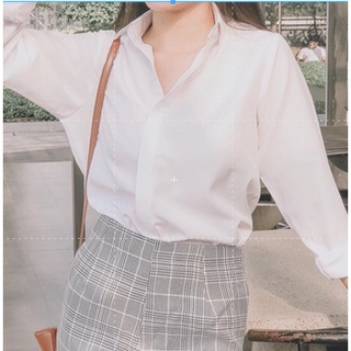 Áo sơ mi nữ công sở trắng tay dài đẹp, sơ mi nữ đẹp dài tay chuẩn form Hàn Quốc, Áo sơ mi nữ đẹp