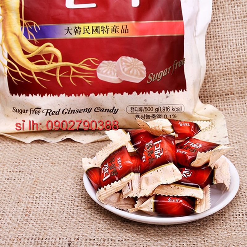 Kẹo sâm hàn quốc không đường 500g