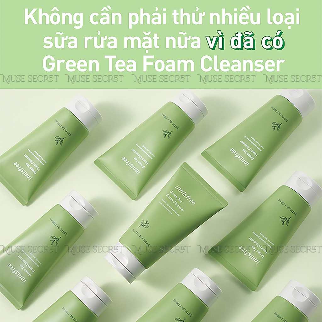 [Quà Tặng Khẩu Trang] Sửa Rửa Mặt Innisfree - Sữa rửa mặt Trà Xanh, Tro Núi Lửa Jeju Volcanic Pore Cleansing Foam 150ml | BigBuy360 - bigbuy360.vn
