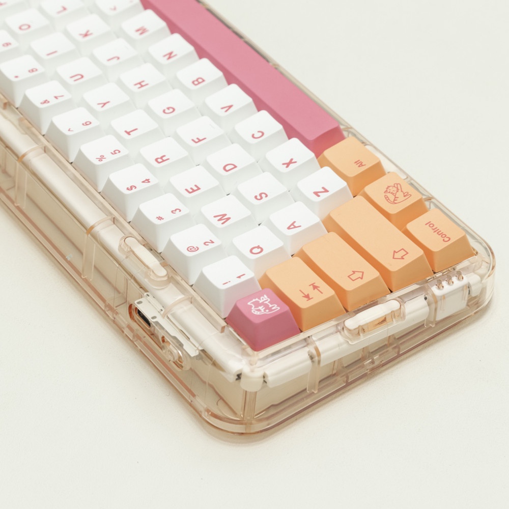 Orange Cat Keycaps Cherry Profile Cô gái dễ thương PBT Dye Sub Bàn phím cơ học Keycap