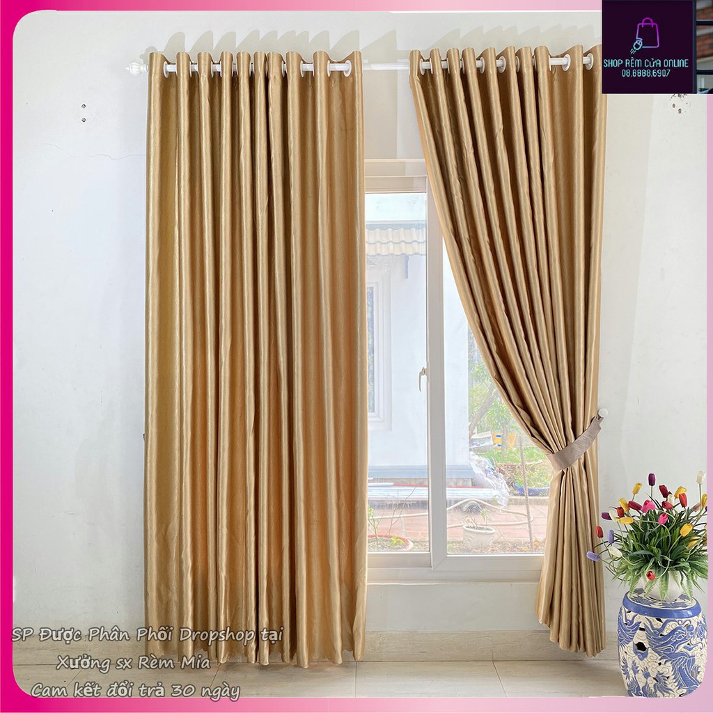 Rèm cửa may sẵn, ngang 2m (200cm) chống nắng >90%, màu sắc kích thước tùy chọn, dùng làm màn cửa che nắng, curtain
