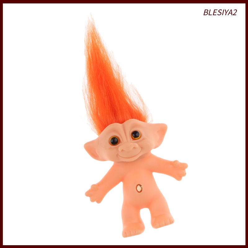 [Blesiya2] Mô Hình Nhân Vật Troll Mini Màu Cam Cổ Điển Trang Trí Bánh Kem Văn Phòng Nhà Cửa