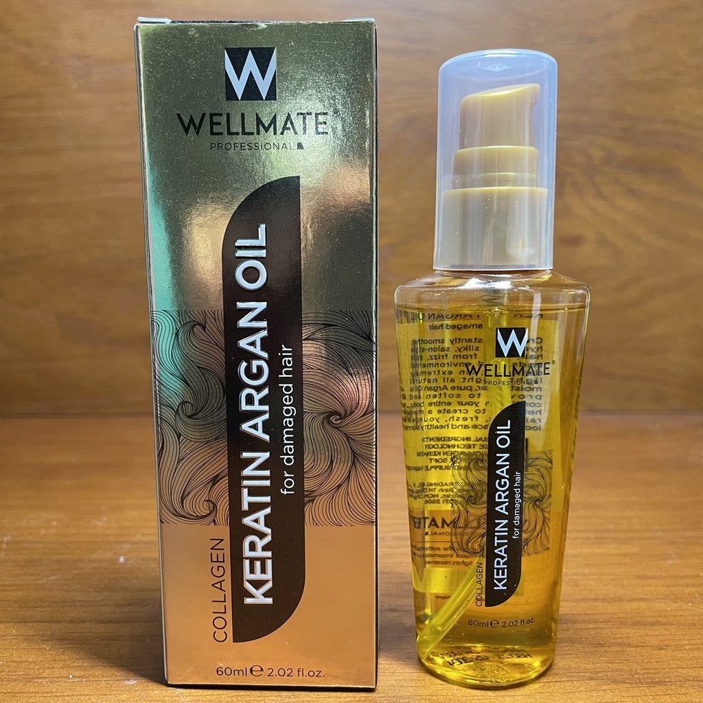 Tinh dầu nuôi dưỡng và bảo vệ tóc Wellmate Keratin Argan Oil 60ml