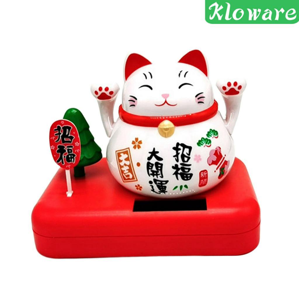 1 Đồ trang trí Chú Mèo May Mắn Nhảy Múa Vui Nhộn Dùng Trang Trí