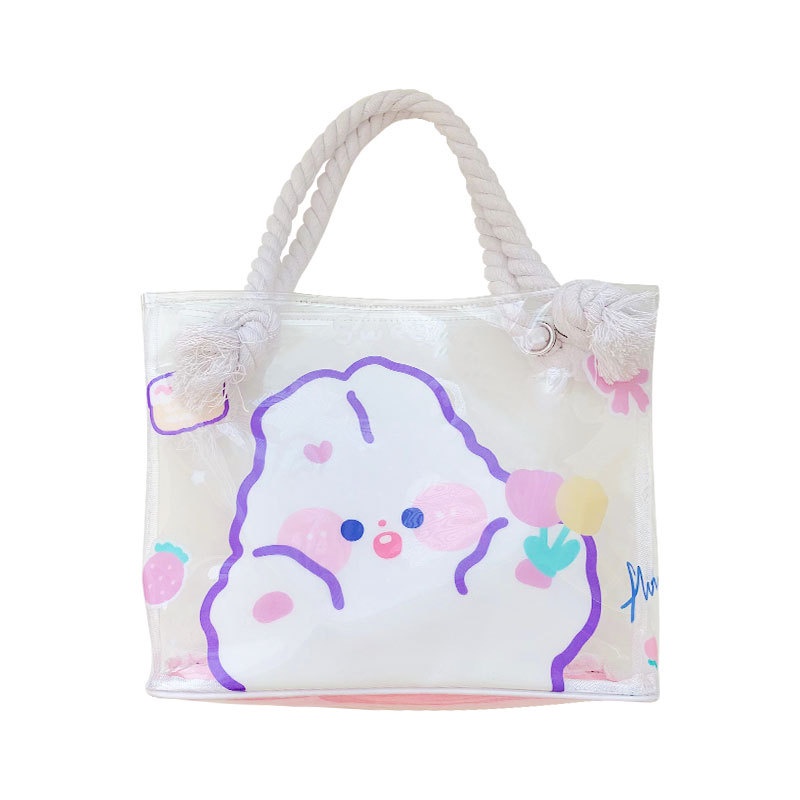 Túi Xách Nhựa PCV Trong Suốt Họa Tiết Hoạt Hình Dễ Thương Gylb1342
