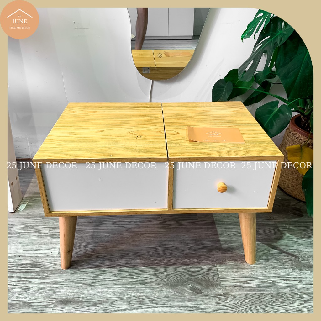 🌟MIỄN SHIP🌟 Bàn Trang Điểm Ngồi Bệt, Bàn Phấn Có Gương Gỗ MDF Cao Cấp Chịu Lực Cao - 25 June Decor | BigBuy360 - bigbuy360.vn