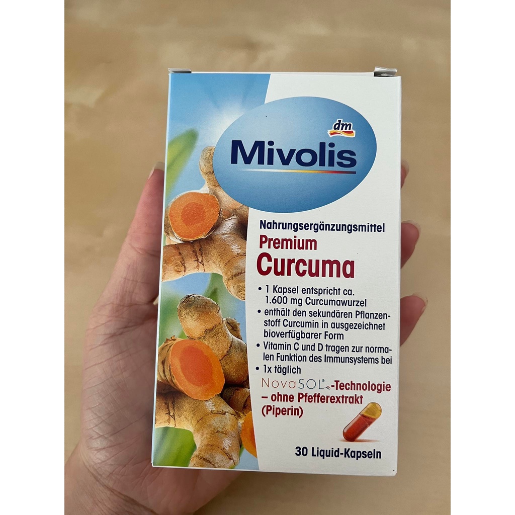– VIÊN UỐNG TINH BỘT NGHỆ MIVOLIS PREMIUM CURCUMA 1600MG