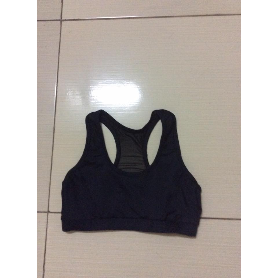 áo bra đen 2 lớp đi biển tập gym yoga erobic