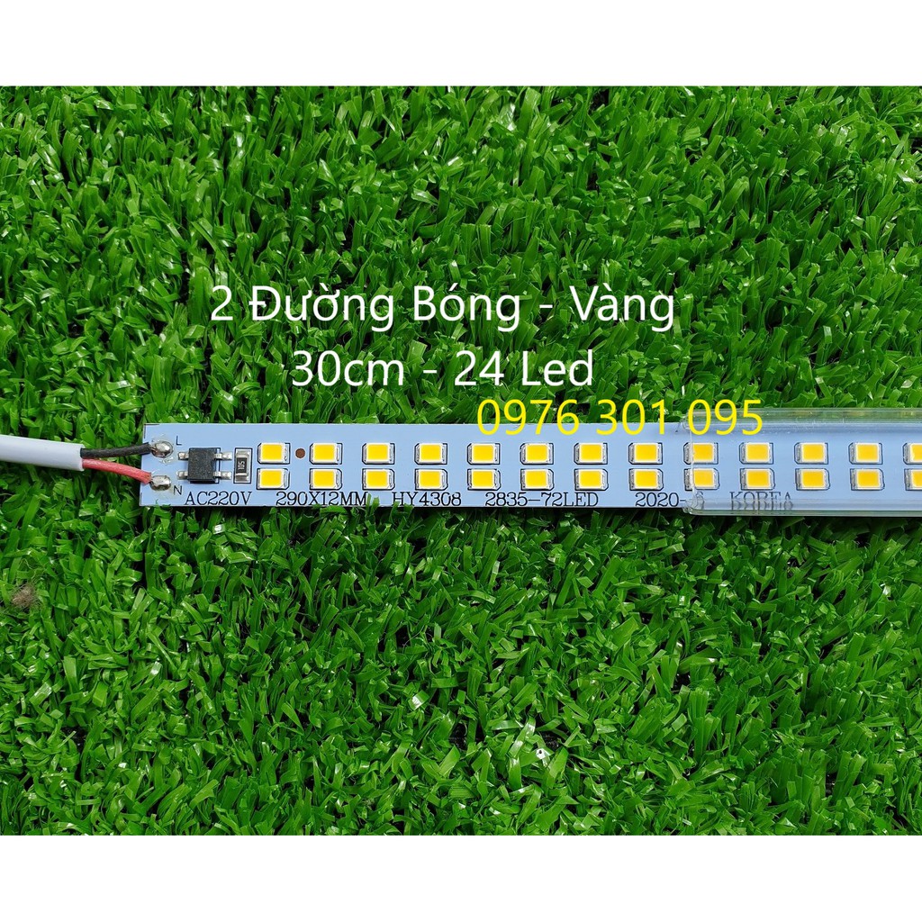 Đèn Led Thanh Điện 220v - Dài 30cm (Trắng - Vàng)