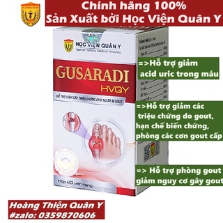 Viên nang Gút Gusaradi Học viện Quân Y - Hỗ Trợ Người Bị Gout (Gút)
