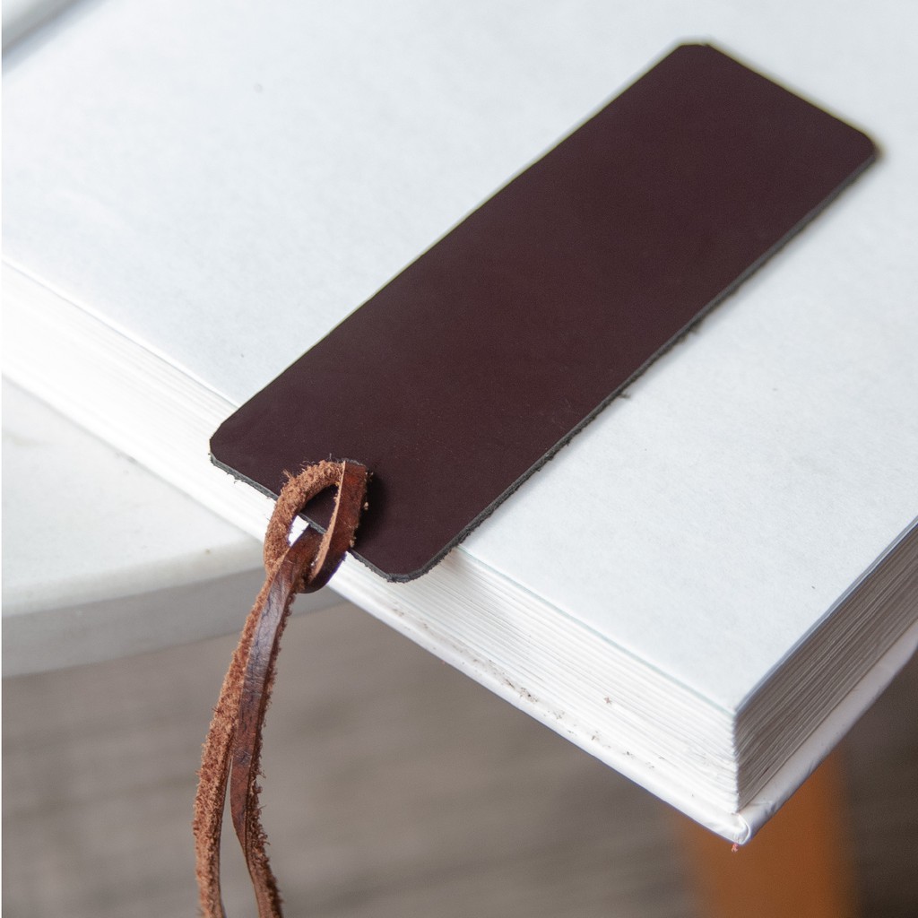 Bookmark Thẻ đánh dấu trang sách Da bò tự nhiên Square-basic