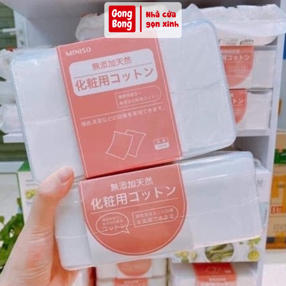 Bông tẩy trang MINISO Nhật Bản 1000 miếng