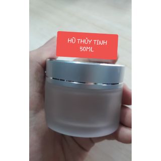 HŨ THỦY TINH CHIẾT MỸ PHẨM 50g (50ML) NẮP BẠC