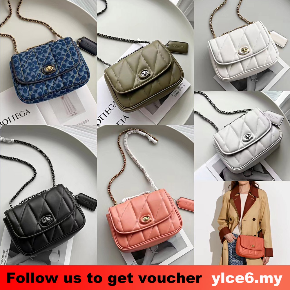 ♛Túi Xách Coach C8560 CA104 104 8560 Có Dây Xích Đeo Chéo Cho Nữ