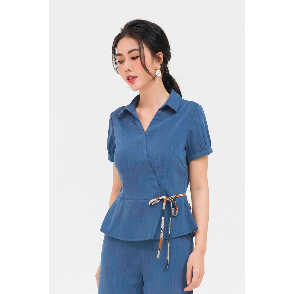 Áo peplum, nẹp chéo LAMER GBH002 L61B21H021 (nhiều màu)