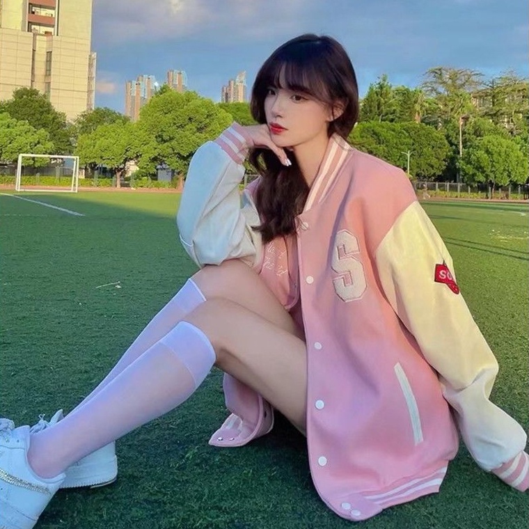 Đồng Phục Bóng Chày Cao Cấp Retro Mới Của Phụ Nữ Mùa Thu Phiên Bản Hàn Quốc Áo Khoác Xu Hướng Lỏng Lẻo