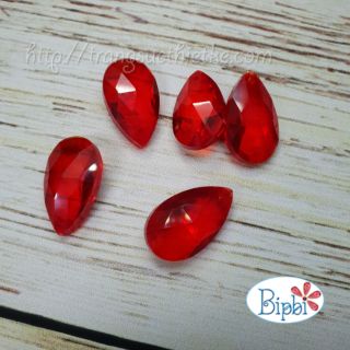 Mặt pha lê giọt nước 22mm màu đỏ