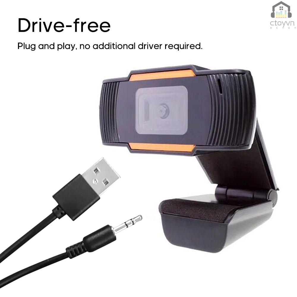 Webcam C3 720P cổng USB độ phân giải cao kèm micro hỗ trợ phát sóng trực tuyến | BigBuy360 - bigbuy360.vn