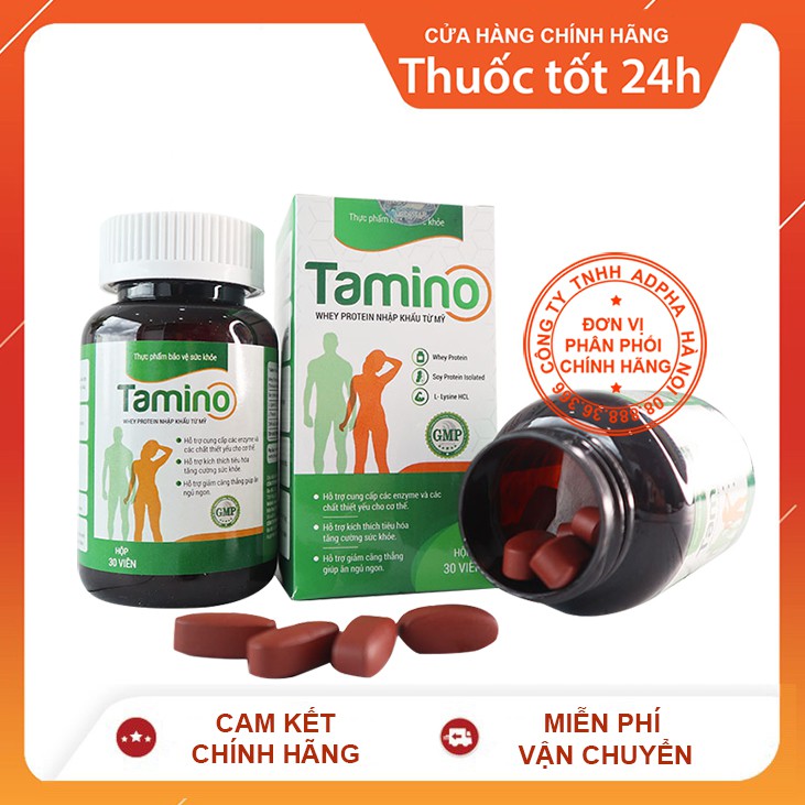 Combo 2 hộp Tamino - Viên Uống Tăng Cân -  Bổ Sung Hợp Chất Whey Protein từ Mỹ