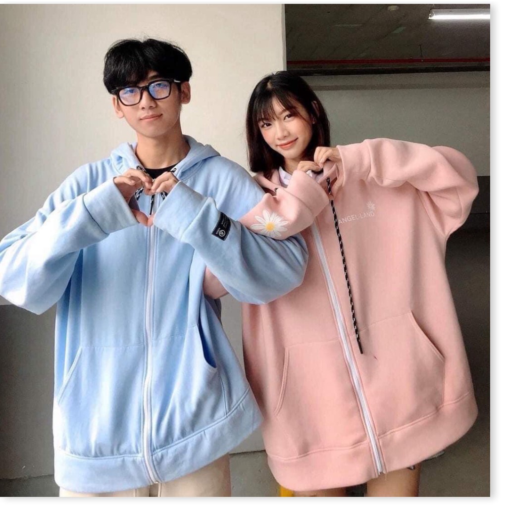 ÁO HOODIE NỮ FOM RỘNG HỌA TIẾT CHỮ A HOA CÚC SÀNH ĐIỆU MỚI