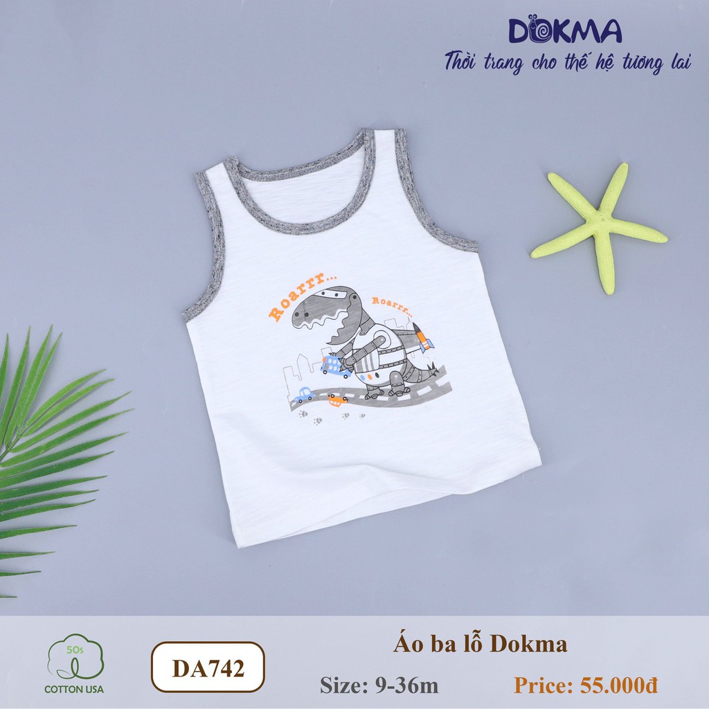 DA742 Áo ba lỗ Dokma in hình (9-36M)