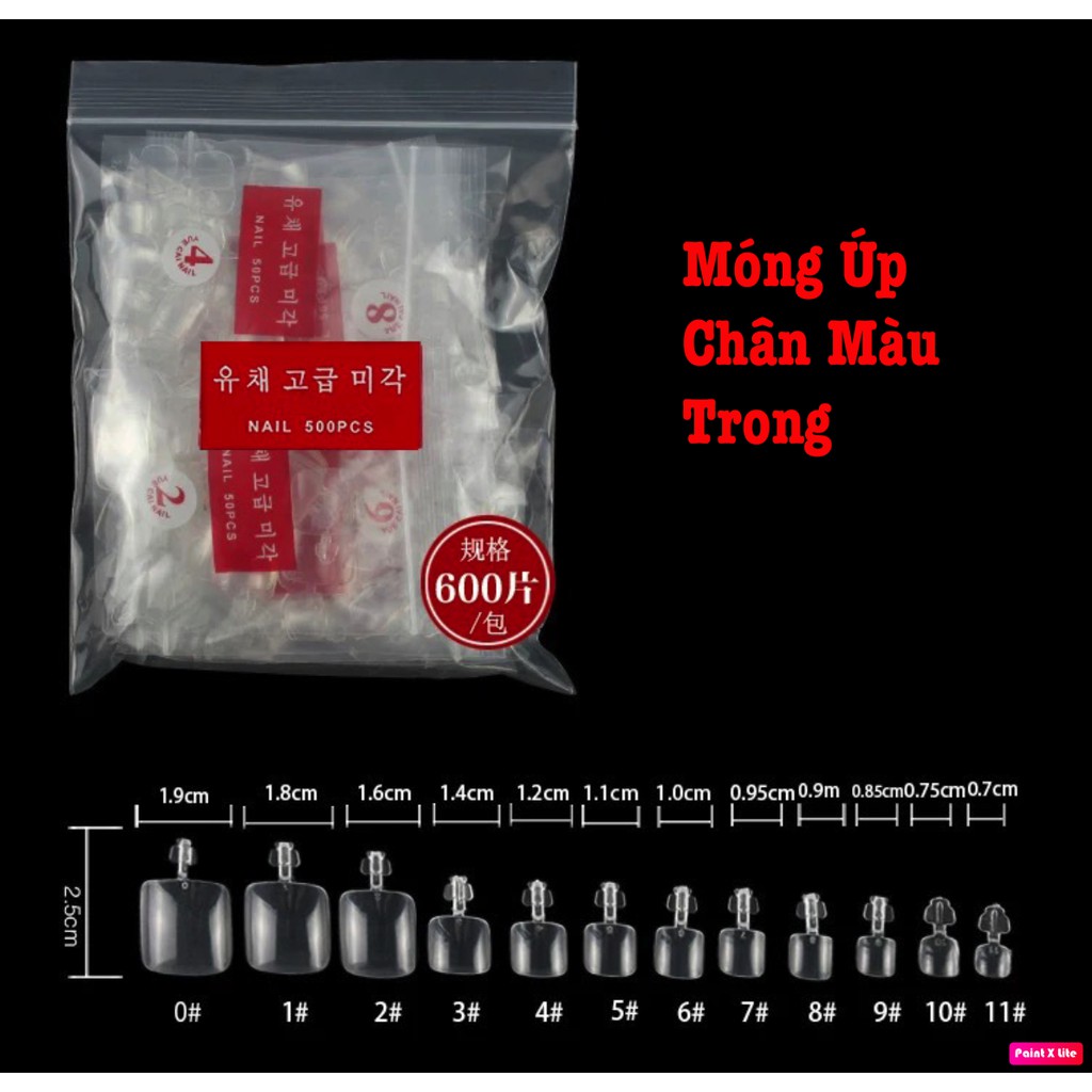 Móng Up Chân Màu Tự Nhiên 600 Móng