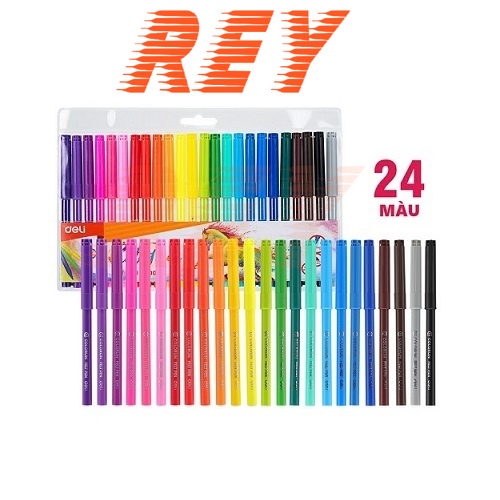 [Giao hỏa tốc] COMBO 2 vỉ bút lông màu Colorun Felt Pen Deli  C10003 - C10013 - C10023