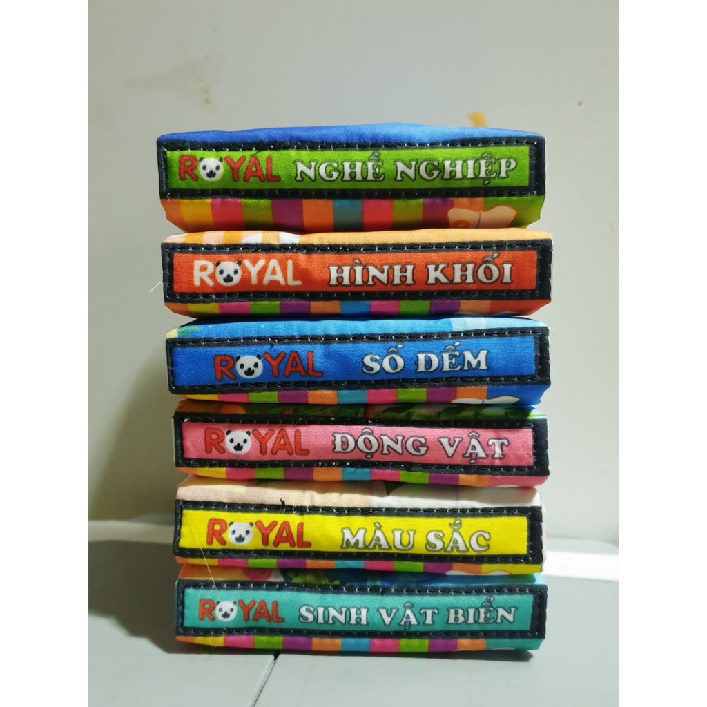 SÁCH VẢI 6 CHỦ ĐỀ SONG NGỮ KÍCH THÍCH THỊ GIÁC CHO BÉ HÀNG VIỆT NAM 11*12 cm