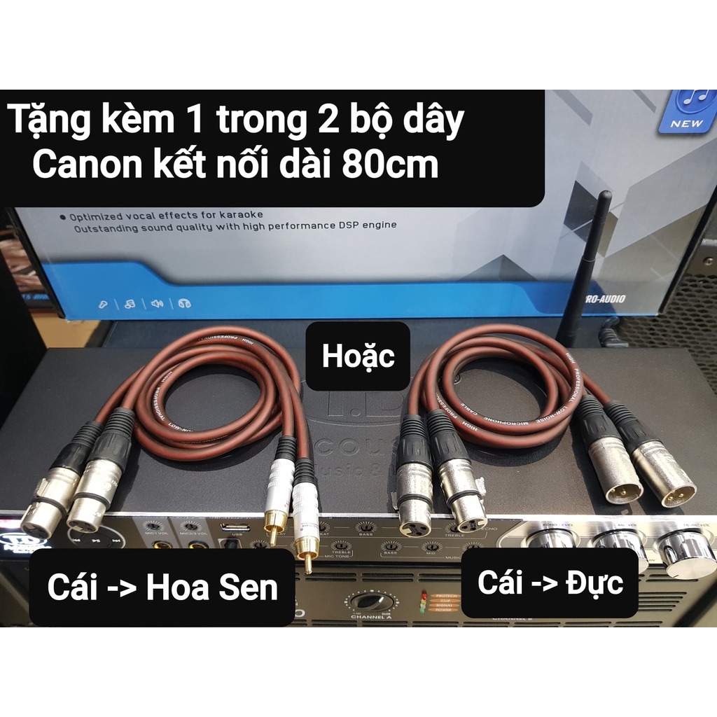 Vang cơ TD Acoustic CB-1000: Chống hú tốt, Có đầy đủ chức năng Bluetooth, USB, Optical.. Tặng kèm bộ dây kết nối Canon