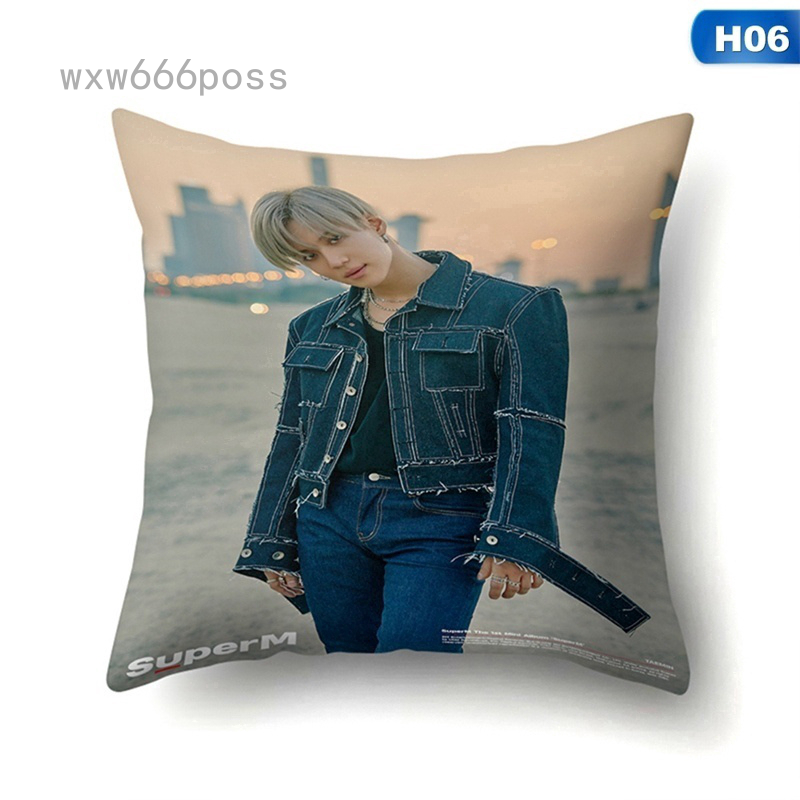 Vỏ Gối Vuông In Hình Phong Cách Kpop Superm Nhóm Nhạc Kpop