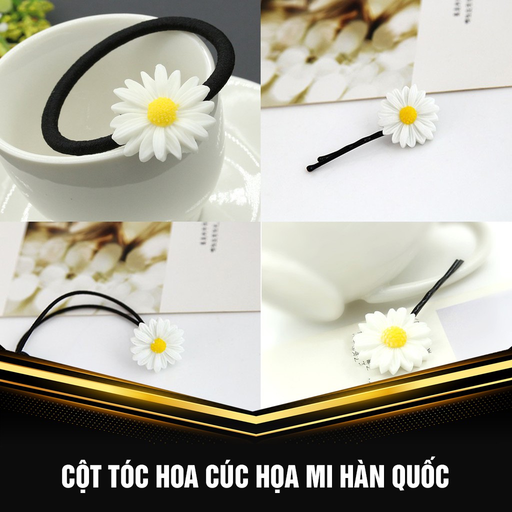 Dây Cột Tóc Hoa Cúc Hàn Quốc