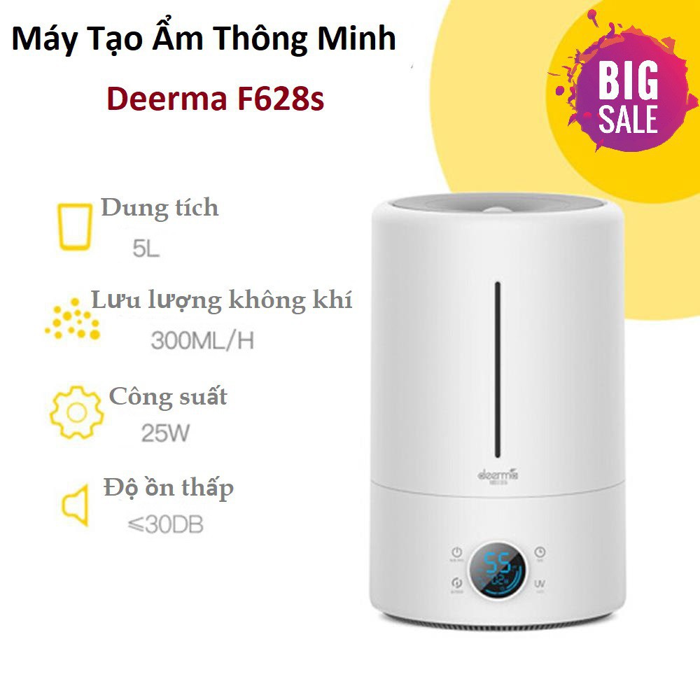 ⚡ Máy tạo ẩm phun sương thông minh Deerma F628S điều chỉnh độ ẩm ⚡ Hàng chuẩn Xiaomi cao cấp ⚡ Bảo hành 12 tháng⚡Feeship