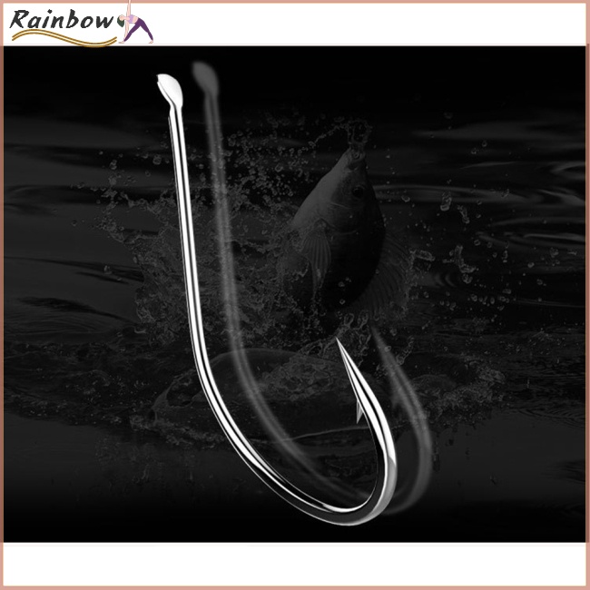 [COD] 50 Chiếc Móc Thép carbon Cao 1#-10# Lưỡi Câu Cá Cán Dài Chất Lượng Cao