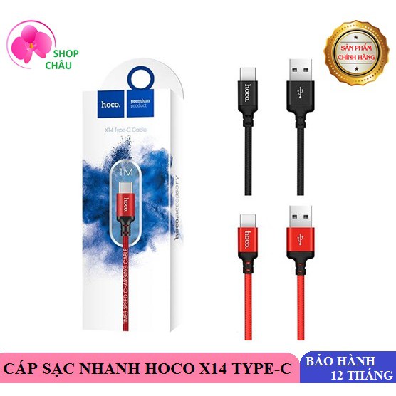 Cáp Sạc Nhanh Hoco X14 TypeC Chính Hãng I Cáp Sạc Dây Dù I Borofone BX54