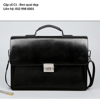 Cặp da khóa số CK03 đen C1