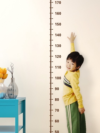 Miếng dán tường hình thước đo chiều cao cho người lớn và trẻ em
